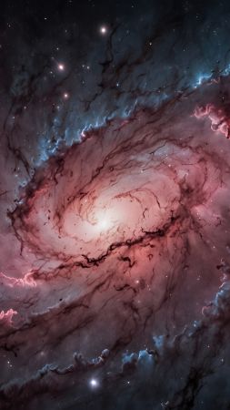 galaxy wallpaper, cosmic, night sky, background for mobile wallpaper (vertical)