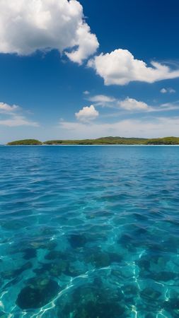 sea wallpaper, coastline, tropical, background for mobile wallpaper (vertical)