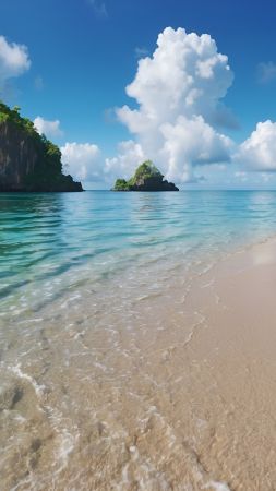 sea wallpaper, shoreline, beach, background for mobile wallpaper (vertical)