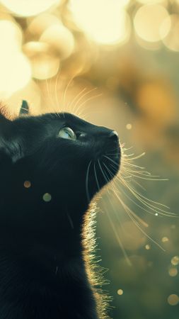 cat wallpaper, cuddly, cute, background for mobile wallpaper (vertical)