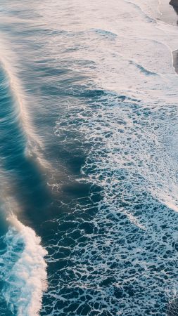 aerial wallpaper, beach, coastline, background for mobile wallpaper (vertical)