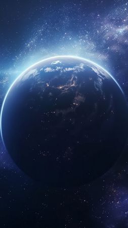 Simple space backgrounds wallpaper, celestial bodies, planetary systems, background for mobile wallpaper (vertical)