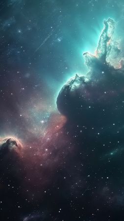 Simple space backgrounds wallpaper, dark matter, galaxy, background for mobile wallpaper (vertical)