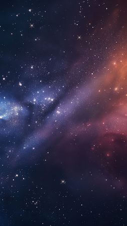 Simple space backgrounds wallpaper, orange, blue, background for mobile wallpaper (vertical)