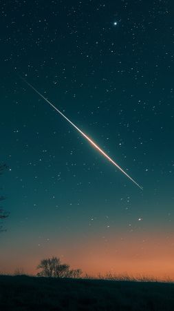 shooting star wallpaper, ethereal, celestial, background for mobile wallpaper (vertical)