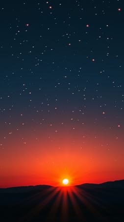 space wallpaper, night, gradient, background for mobile wallpaper (vertical)