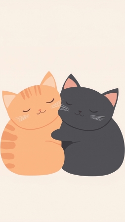 kitten wallpaper, cute, simple background, background for mobile wallpaper (vertical)