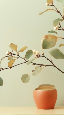 fall wallpaper, autumn, orange hues, background for mobile wallpaper (vertical)