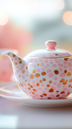 teapot wallpaper, vintage, tranquil, background for mobile wallpaper (vertical)