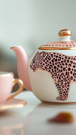 teapot wallpaper, serene, classic, background for mobile wallpaper (vertical)