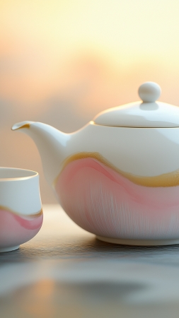 teapot wallpaper, tranquil, serene, background for mobile wallpaper (vertical)