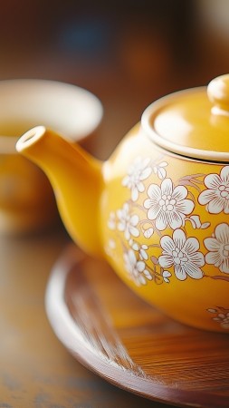 teapot wallpaper, vintage, antique, background for mobile wallpaper (vertical)