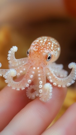 octopus wallpaper, underwater world, sea creatures, background for mobile wallpaper (vertical)