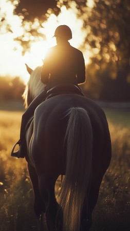 horseriding wallpaper, countryside, ranch, background for mobile wallpaper (vertical)