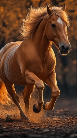 horse wallpaper, riding, nature, background for mobile wallpaper (vertical)