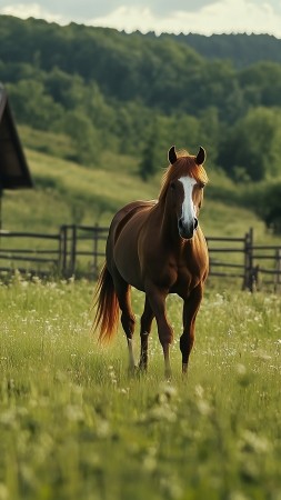 horse wallpaper, equine, rural, background for mobile wallpaper (vertical)