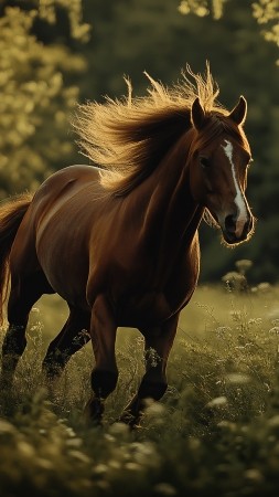horse wallpaper, riding, rural, background for mobile wallpaper (vertical)
