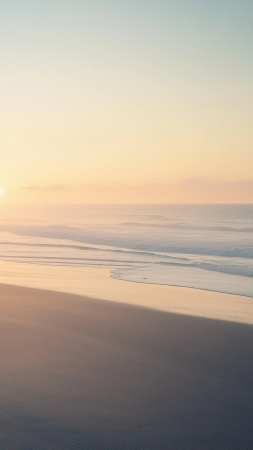 4k beach wallpaper, sandy shore, relaxing coastline, background for mobile wallpaper (vertical)