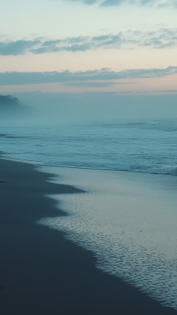4k beach wallpaper, calm waves, coastal scenery, background for mobile wallpaper (vertical)
