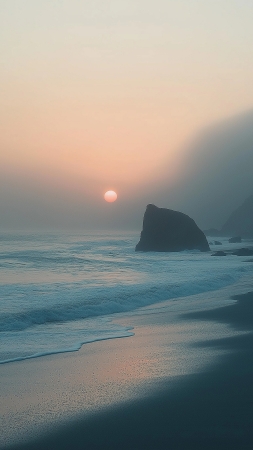 4k beach wallpaper, tranquil waves, beachfront paradise, background for mobile wallpaper (vertical)