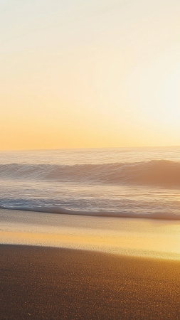 4k beach wallpaper, tranquil waves, beachfront paradise, background for mobile wallpaper (vertical)