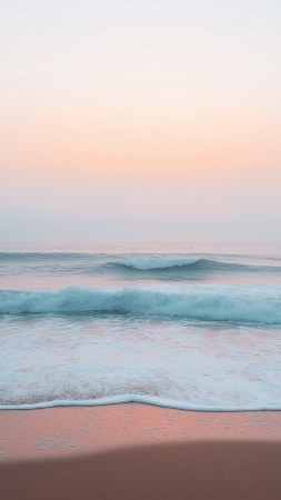 beach wallpaper, tranquil, seaside, background for mobile wallpaper (vertical)