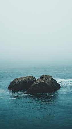 ocean wallpaper, serene, waves, background for mobile wallpaper (vertical)