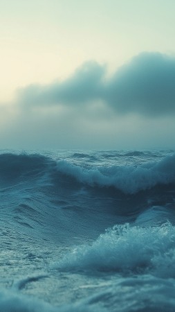 ocean wallpaper, clouds, thunderstorm, background for mobile wallpaper (vertical)