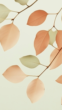 leaves wallpaper, minimal, foliage, background for mobile wallpaper (vertical)