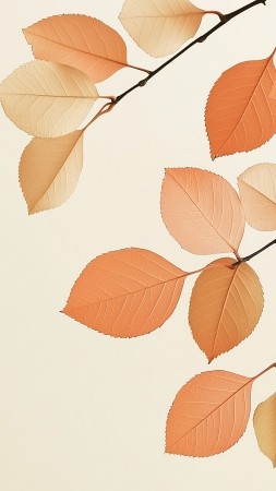 leaves wallpaper, orange, crisp, background for mobile wallpaper (vertical)