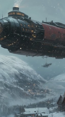 steampunk wallpaper, steam engine, industrial, background for mobile wallpaper (vertical)