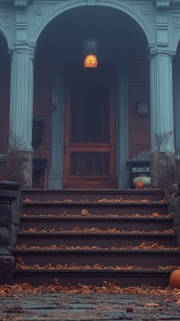 Halloween wallpaper, pumpkin patch, fall festival, background for mobile wallpaper (vertical)