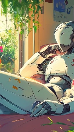 lofi wallpaper, lazy, lounge, background for mobile wallpaper (vertical)