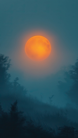 Halloween night wallpaper, ghostly, dark atmosphere, background for mobile wallpaper (vertical)