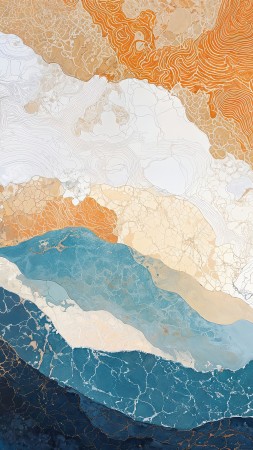 fall art wallpaper, painting, landscape painting, background for mobile wallpaper (vertical)