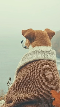 dogs thanksgiving wallpaper, cute puppies, autumn vibes, background for mobile wallpaper (vertical)