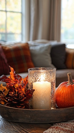 living room wallpaper, fireplace, comfortable seating, background for mobile wallpaper (vertical)