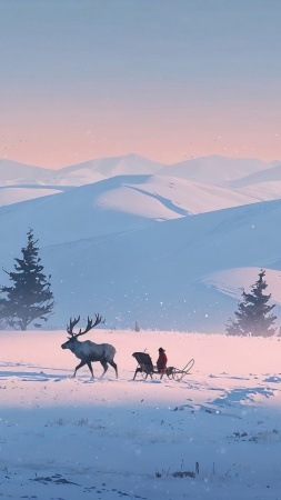 christmas wallpaper wallpaper, winter wonderland, holiday season, background for mobile wallpaper (vertical)