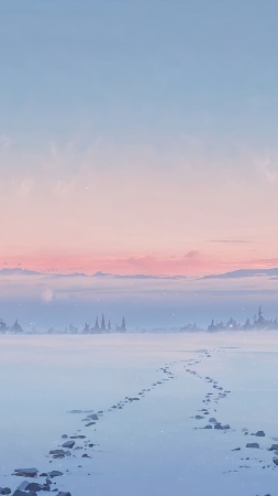 snow wallpaper, tree, evergreen, background for mobile wallpaper (vertical)