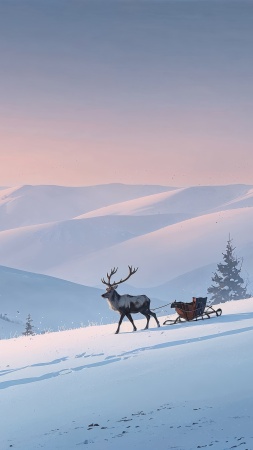 xmas wallpaper, landscape, winter wonderland, background for mobile wallpaper (vertical)