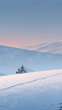 xmas wallpaper, holiday, winter wonderland, background for mobile wallpaper (vertical)