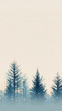 christmas wallpaper, minimal design, serene scenery, background for mobile wallpaper (vertical)