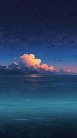 beach sunset wallpaper, sunset hour, seaside view, background for mobile wallpaper (vertical)