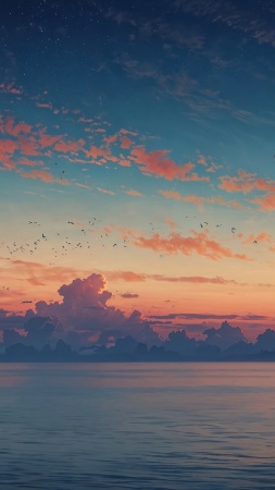 beach sunset wallpaper, nature's beauty, tropical sunset, background for mobile wallpaper (vertical)