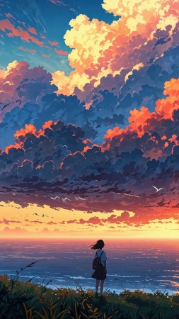 tranquil sea wallpaper, nature background, nature wallpaper, background for mobile wallpaper (vertical)