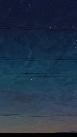 night wallpaper wallpaper, power line, night scenery, background for mobile wallpaper (vertical)