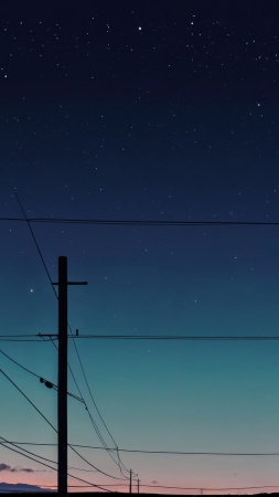 night wallpaper wallpaper, power line, moody aesthetic, background for mobile wallpaper (vertical)