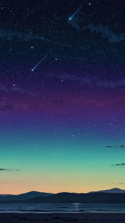 stars background wallpaper, colorful twilight, twilight colors, background for mobile wallpaper (vertical)