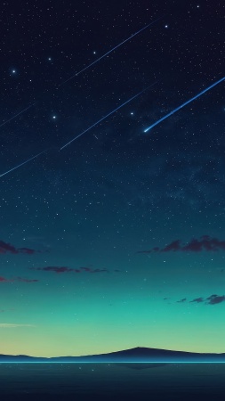 stars background wallpaper, night sky colors, horizon lights, background for mobile wallpaper (vertical)