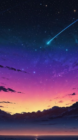 stars wallpaper wallpaper, shooting stars, dreamy skies, background for mobile wallpaper (vertical)